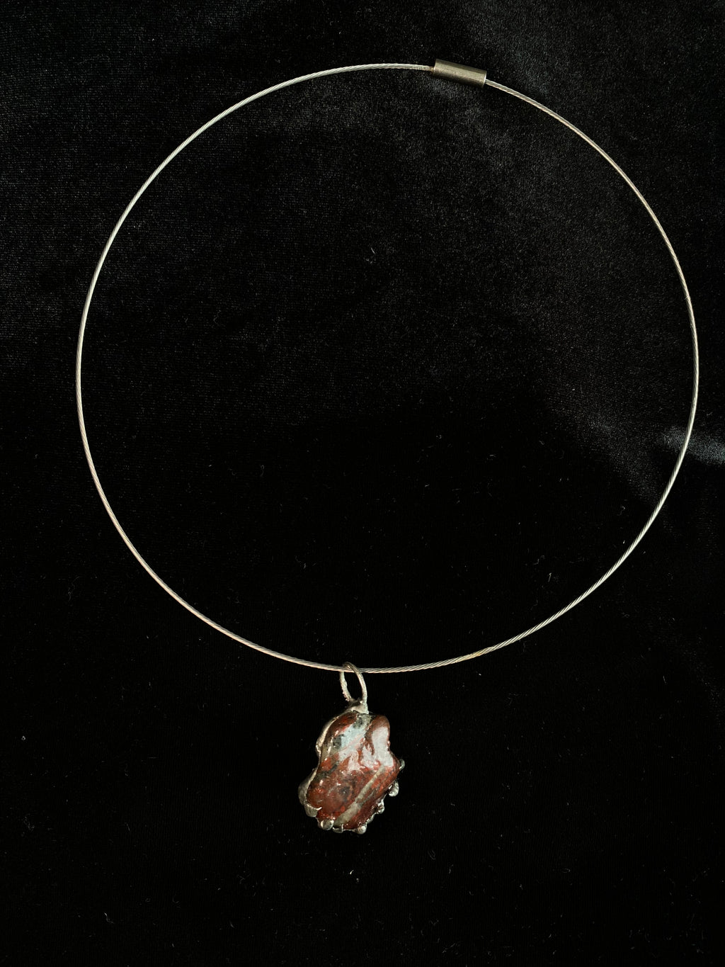 Jasper claw choker