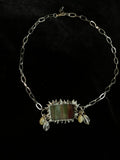 Spiked watermelon choker (flaw on glass)