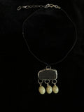 Slate and three grapes necklace