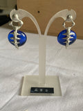 Dark blue Passerine earrings
