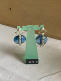 Light blue spiked earrings