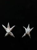 Large five pointed star earrings