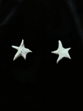 Small five pointed star earrings